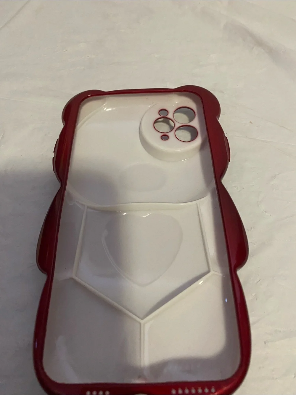 Cute Red Bear Phone Case - Protective Silicone Cover